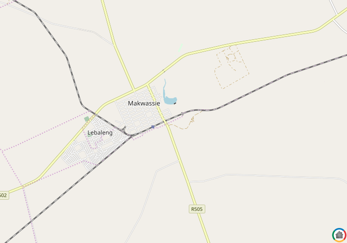 Map location of Makwassie